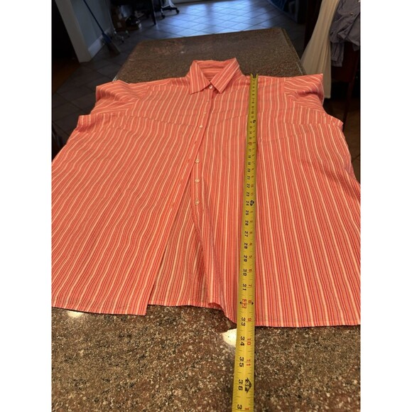 Land's End Women Long Sleeve Button Up Shirt 3X Flip Cuff Roll Tab Breathable - Picture 7 of 11